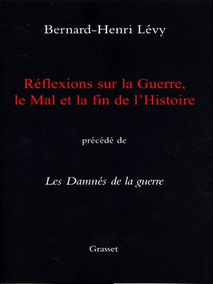 cover image of Réflexions sur la guerre, le mal et la fin de l'histoire